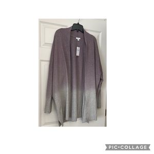 New J.Jill Pure Jill Luxe Cotton Dip-dyed Cardi